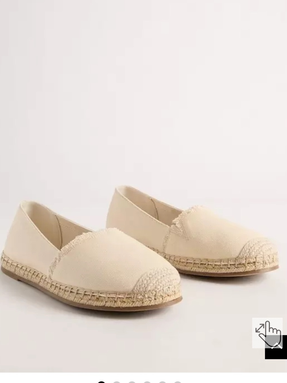 Torrid Ivory Canvas Espadrille Slip-On Flats WW Wide Width Size 10 NWOT